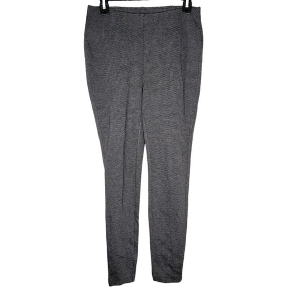 J. Jill Small S Petite Ponte‎ Leggings Gray Diamond Pattern Skinny Pull On